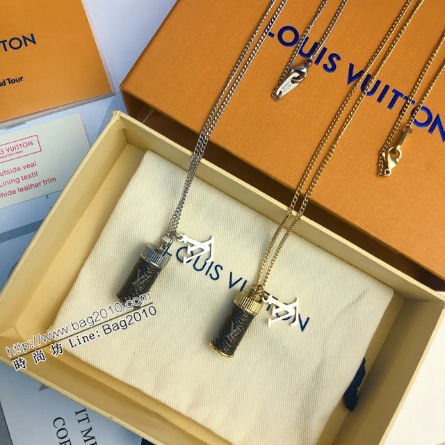 Louis Vuitton新款飾品 路易威登可開合柱體掛飾項鏈 LV字母項鏈  zglv2055